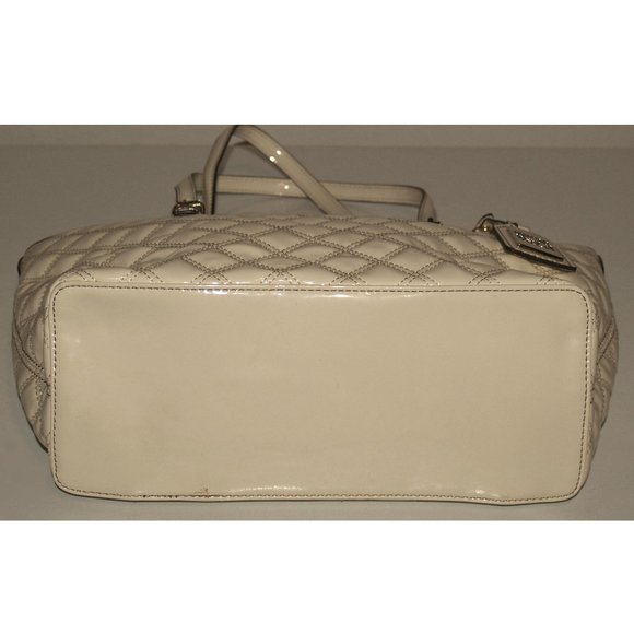 Anne Klein Quilted Vegan Leather Shoulder Tote Purse Handbag with Charm - Picture 10 of 12